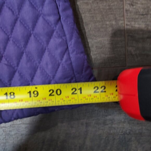 Jane Ashley Women's Quilted Coat, Size Medium Jacket Purple - Picture 12 of 16